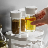 Japán stílusú kis fűszeres palack só bors por barbecue olaj locsoló palack levegő lyuk olajszabályzó olajedény kihajtható fedele