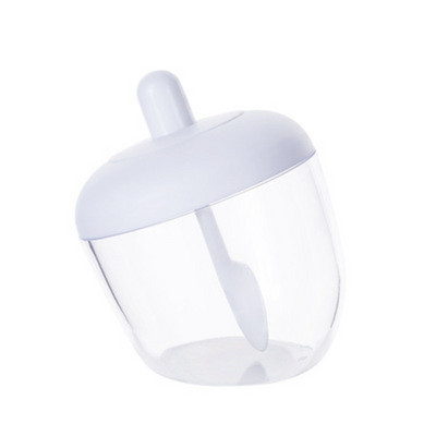 Prozirne kreativne japanske kuhinjske okrugle posude za začine sa žlicom otporne na vlagu i prašinu