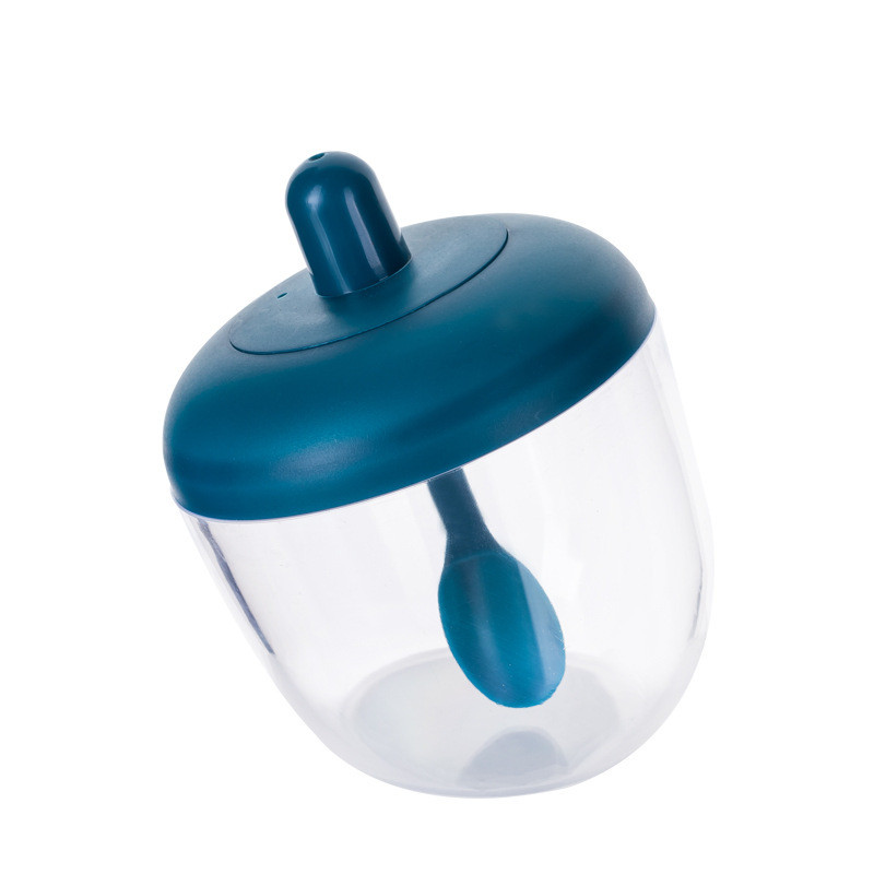 Prozirne kreativne japanske kuhinjske okrugle posude za začine sa žlicom otporne na vlagu i prašinu