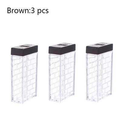 Átlátszó fűszertartó készlet Só-bors fűszeres üveg Színes fedél Konyhai fűszerkeverék tároló tartály Fűszertartó