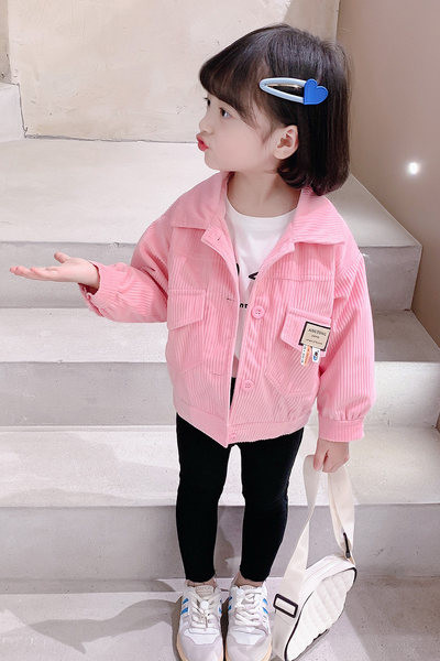 Geaca ripstop pentru copii cu nasturi pentru fete