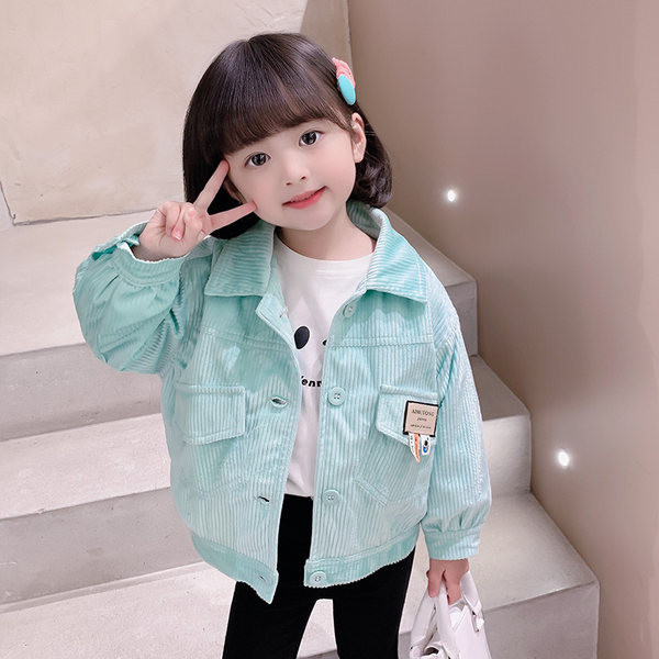 Geaca ripstop pentru copii cu nasturi pentru fete