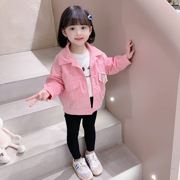 Geaca ripstop pentru copii cu nasturi pentru fete