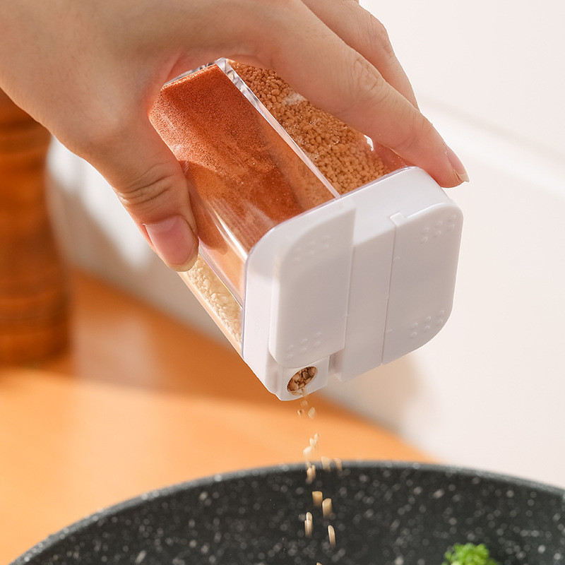 Fűszerdoboz Konyhai kellékek Cukor Só Bors Palack Köménypor Tartály Több rekeszes Fűszertároló Üvegek Eszközök GY