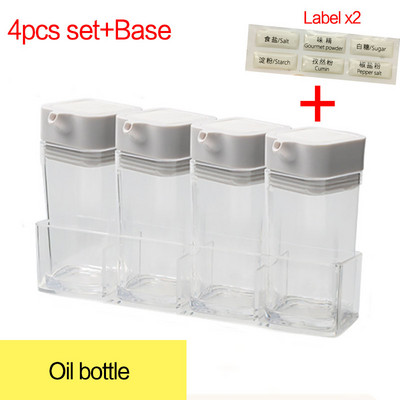 set cutie de condimente de bucătărie de uz casnic borcan sare transparentă piper pulverizator de condimente container de depozitare pentru condimente de bucătărie rezervor de sticlă de chimen
