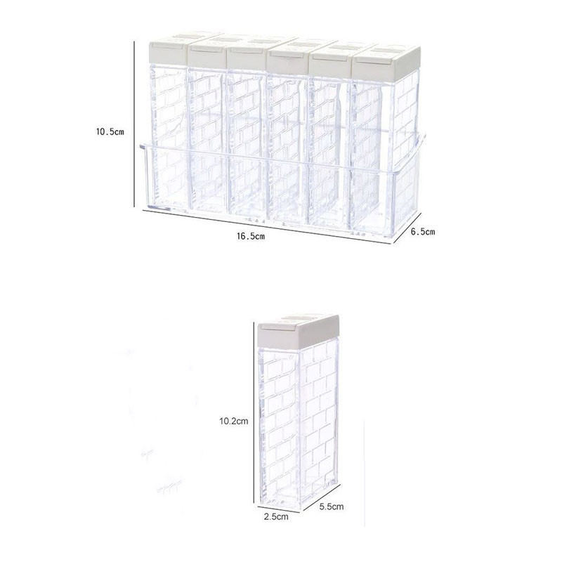 set cutie de condimente de bucătărie de uz casnic borcan sare transparentă piper pulverizator de condimente container de depozitare pentru condimente de bucătărie rezervor de sticlă de chimen