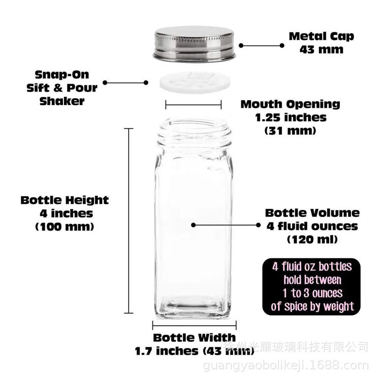 2-14 vnt. rinkinys prieskonių indelis kvadratinis stiklinis indelis prieskonių butelis virtuvė lauko stovyklavimo prieskonių indelis stiklinis sandarus stiklainis