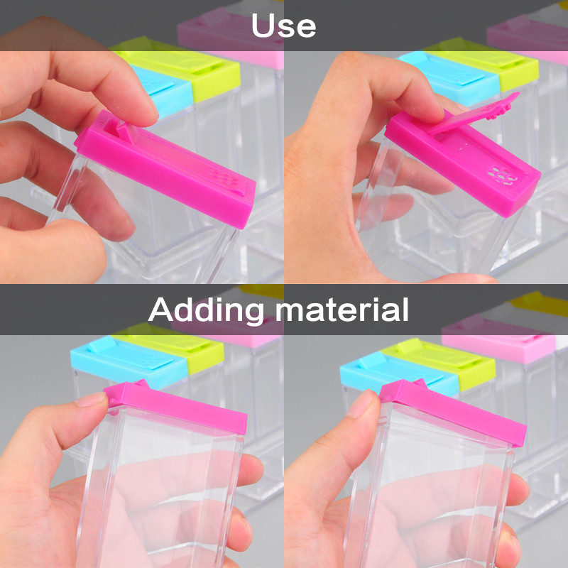 Cutie de condimente pentru borcan de condimente 1 buc. 6 buc/set de sticle de depozitare pentru condimente de bucătărie Borcane transparente PP sare piper chimen pulbere cutie instrument