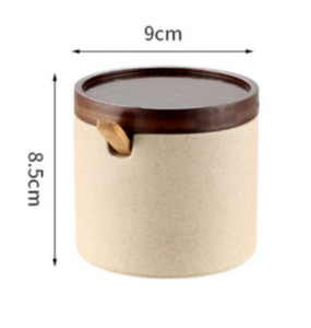 500 ml Sticla de ulei în stil japonez Rezervor de condiment de ceramică de uz casnic Borcan de condiment cu capac Borcan de sare Ulei de măsline Accesorii de bucătărie