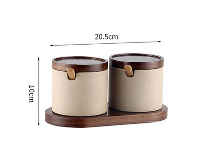 500 ml Sticla de ulei în stil japonez Rezervor de condiment de ceramică de uz casnic Borcan de condiment cu capac Borcan de sare Ulei de măsline Accesorii de bucătărie