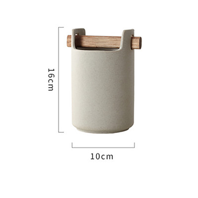 500 ml Sticla de ulei în stil japonez Rezervor de condiment de ceramică de uz casnic Borcan de condiment cu capac Borcan de sare Ulei de măsline Accesorii de bucătărie