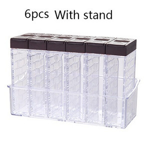 Átlátszó fűszertartó készlet Só-bors shaker színes fedél Konyhai fűszerezés Cruet tároló tartály Fűszertartó rendszerező