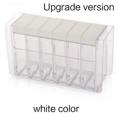 Átlátszó fűszertartó készlet Só-bors shaker színes fedél Konyhai fűszerezés Cruet tároló tartály Fűszertartó rendszerező