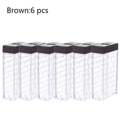 Átlátszó fűszertartó készlet Só-bors shaker színes fedél Konyhai fűszerezés Cruet tároló tartály Fűszertartó rendszerező