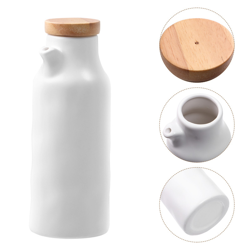 Dozator de 400 ml pentru ceramică, ulei de măsline/sos de soia/oțet, dozator de condimente lichide pentru gătit în bucătărie
