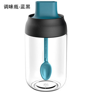 YOMDID Sticla de condimente creative Sare Piper Ulei Borcan de depozitare pentru condimente Recipient pentru condimente cu lingura/perie/baton de miere