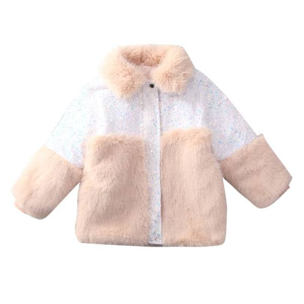 Palton de puf cu paiete pentru copii