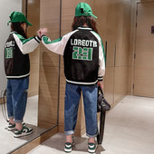 Tikitud kirja ja taskuga spordijakk tüdrukutele