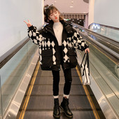 Geaca de toamna - iarna pentru fete cu buzunar si gluga