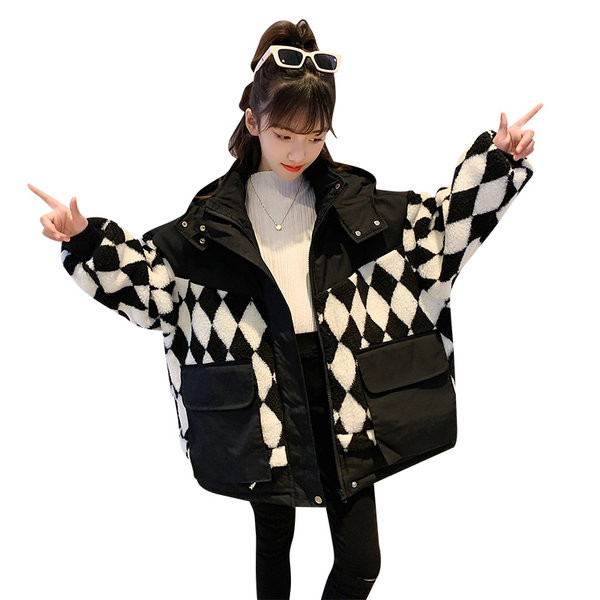 Geaca de toamna - iarna pentru fete cu buzunar si gluga