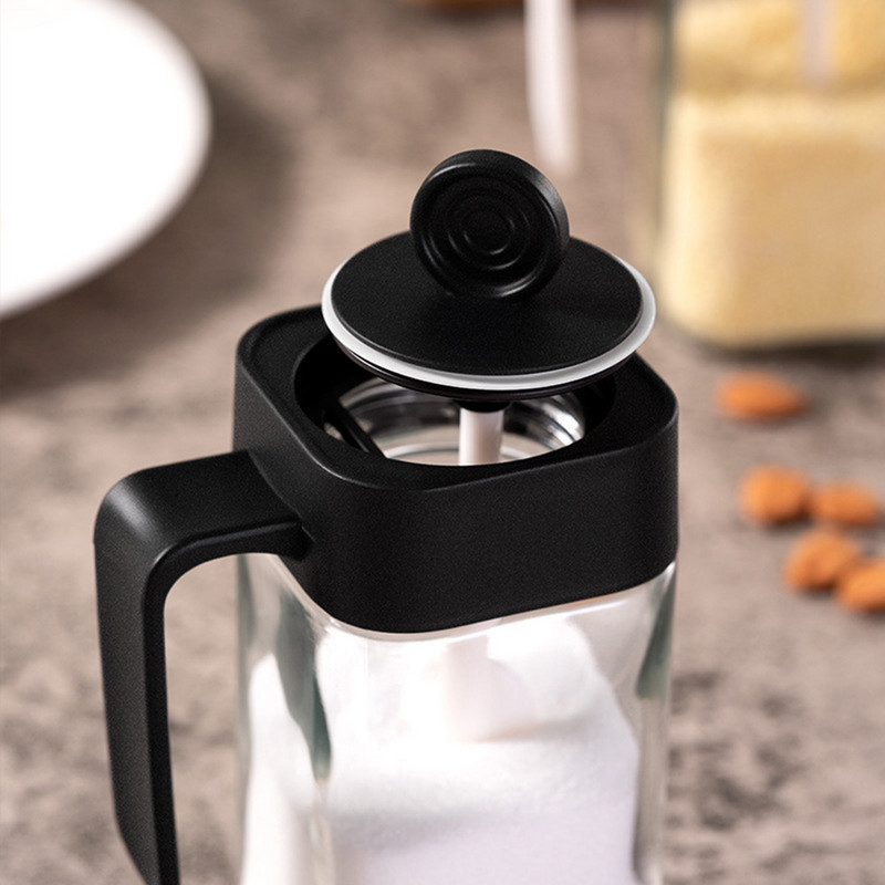 1 vnt aliejaus buteliuko druskos indelio prieskonių dėžutė su šepetėliu šaukštu virtuvės padažo talpykla Prieskonių laikymo dėžutė su rankena