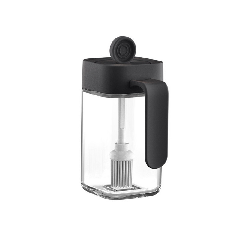 1 vnt aliejaus buteliuko druskos indelio prieskonių dėžutė su šepetėliu šaukštu virtuvės padažo talpykla Prieskonių laikymo dėžutė su rankena