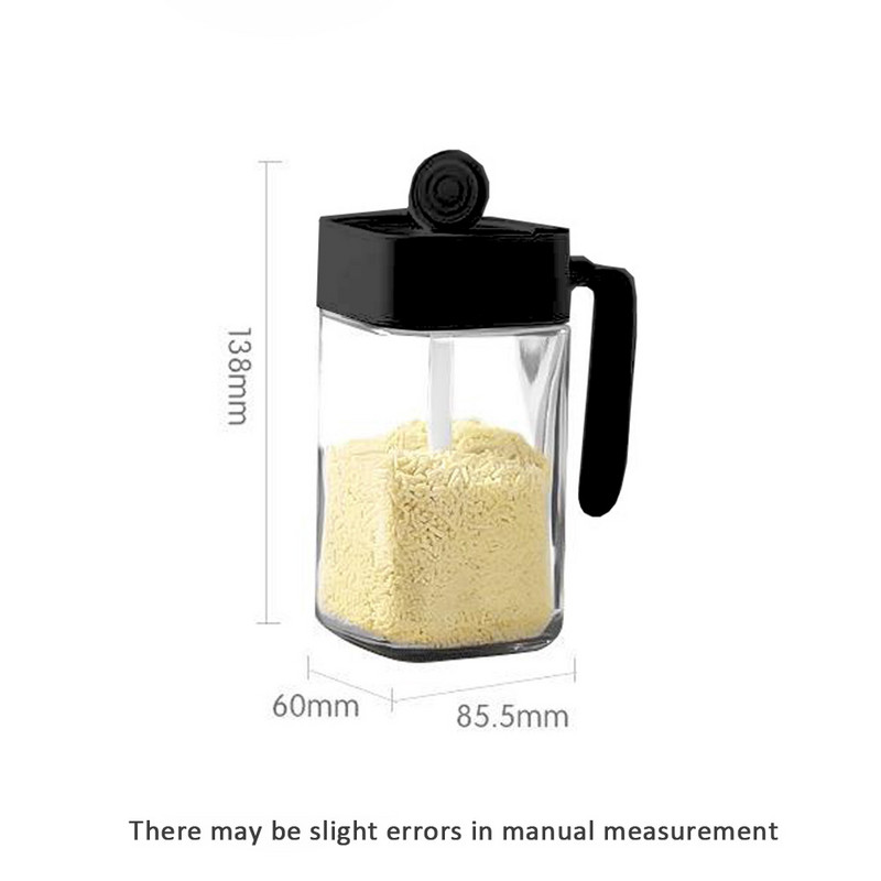 1 vnt aliejaus buteliuko druskos indelio prieskonių dėžutė su šepetėliu šaukštu virtuvės padažo talpykla Prieskonių laikymo dėžutė su rankena