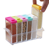 Kutija za začine Jednostavna i prozirna posuda za pohranu začina Spremnik velikog kapaciteta za pohranu začina za sol, papar, šećer