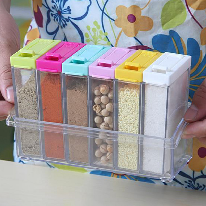 Kutija za začine Jednostavna i prozirna posuda za pohranu začina Spremnik velikog kapaciteta za pohranu začina za sol, papar, šećer