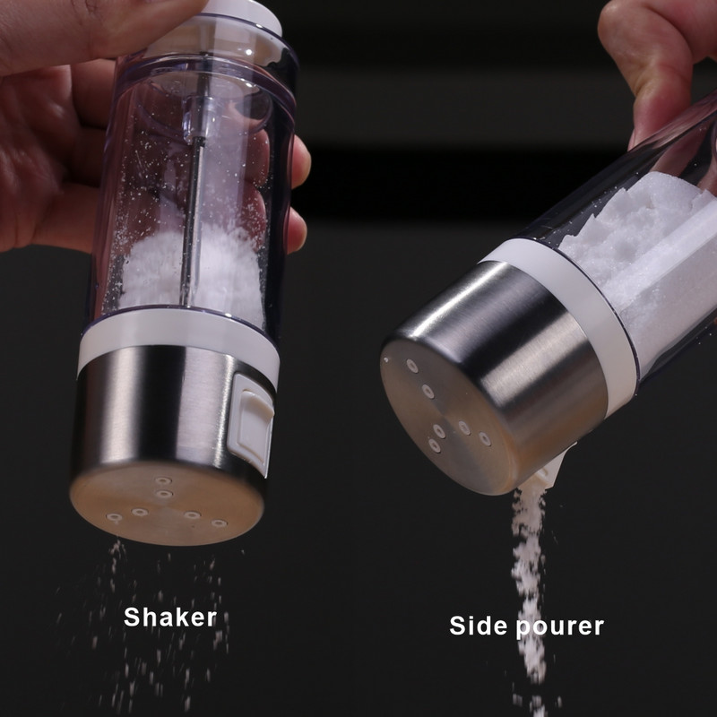 3,5 uncijos patentuotas automatiškai užsidarantis, drėgmei atsparus druskos ir pipirų plaktuvų stiklinis rinkinys prieskoniams Himalajų druskos košerinis - 2 pak.