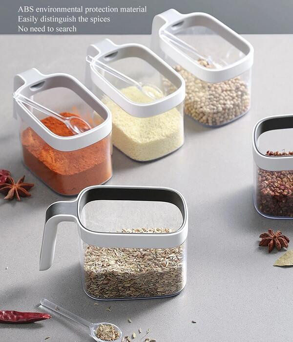 Namų virtuvė Lipnus prie sienos tvirtinamas organizatorius su prieskonių indeliu prieskonių buteliuko laikymo lentyna Virtuvės reikmenų laikymui