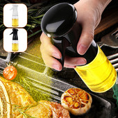 Pulverizator de ulei din plastic alimentar 200 ml dozator de ulei de gătit Sticla de pulverizare a uleiului anti-scurgere pentru gătit ulei de copt oțet apă