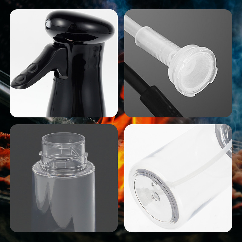 Pulverizator de ulei din plastic alimentar 200 ml dozator de ulei de gătit Sticla de pulverizare a uleiului anti-scurgere pentru gătit ulei de copt oțet apă