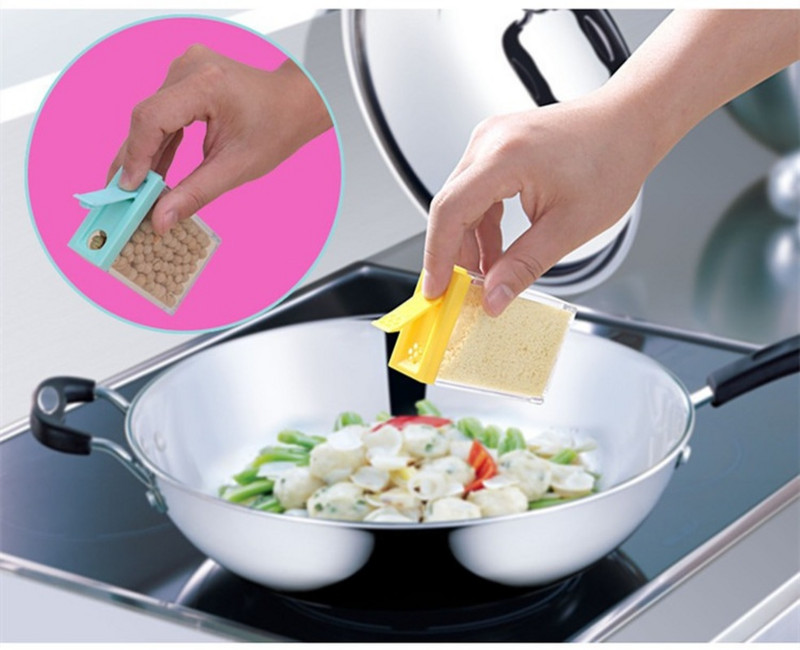 Set borcan transparent pentru condimente, sare și piper, sticlă de condimente, capac colorat, pentru condimente de bucătărie, recipient de depozitare, suport pentru condimente