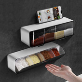 Kuhinjska kutija za začine Kutija za začine Zidni stalak za sol i papar Stalak za začine s više rešetki Staklenka za začine Kombinacija šećera MSG Organizator za pohranu