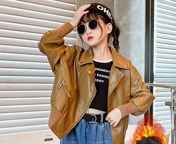 Naujo modelio vaikiska odine striuke mergaitei