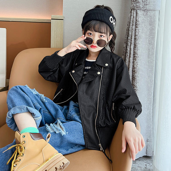 Naujo modelio vaikiska odine striuke mergaitei