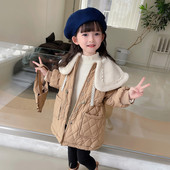 Ležerna jakna za djevojčice s vezicama u struku i gumbima