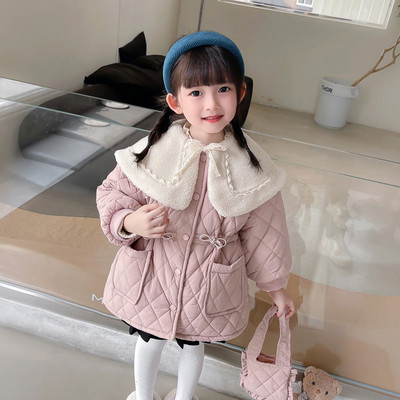 Ležerna jakna za djevojčice s vezicama u struku i gumbima