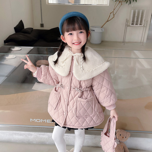 Ležerna jakna za djevojčice s vezicama u struku i gumbima