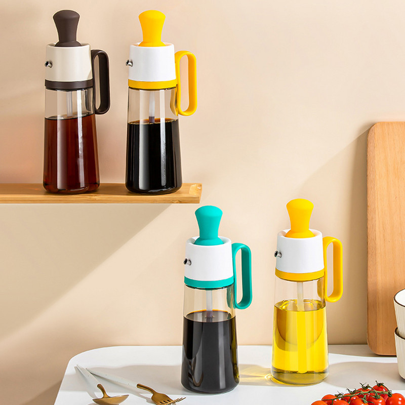 Többfunkciós olajos palack ecsetolaj-adagolóval, BBQ ecset olajcsepegtetővel, mártással, pulykasütéshez