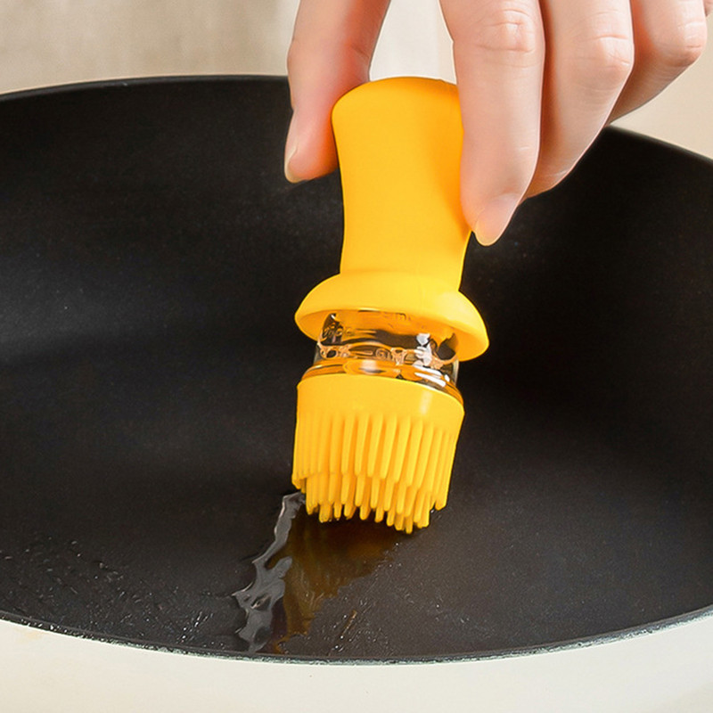 Többfunkciós olajos palack ecsetolaj-adagolóval, BBQ ecset olajcsepegtetővel, mártással, pulykasütéshez