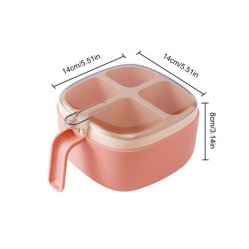 Konyha Négy rekeszes tégelyek fűszerekhez Só- és borsszórók Fűszerüvegek Fűszertartó edény kanálokkal Fűszerszervező eszköz