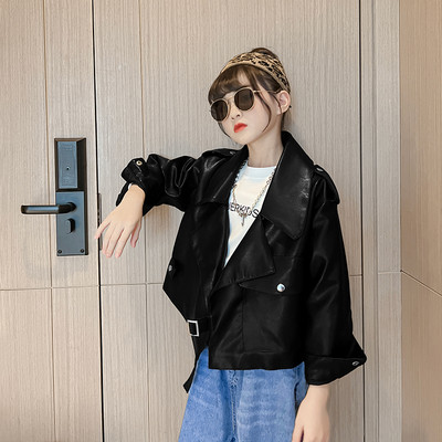 Novi model dječje jakne od umjetne kože za djevojčice