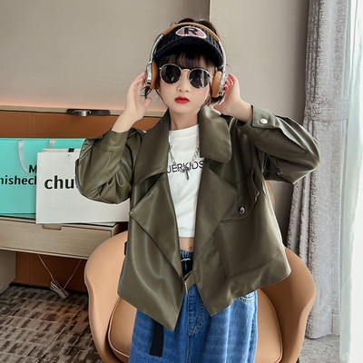 Novi model dječje jakne od umjetne kože za djevojčice