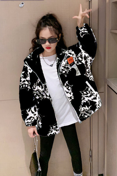 Jacheta de puf pentru fete in doua culori