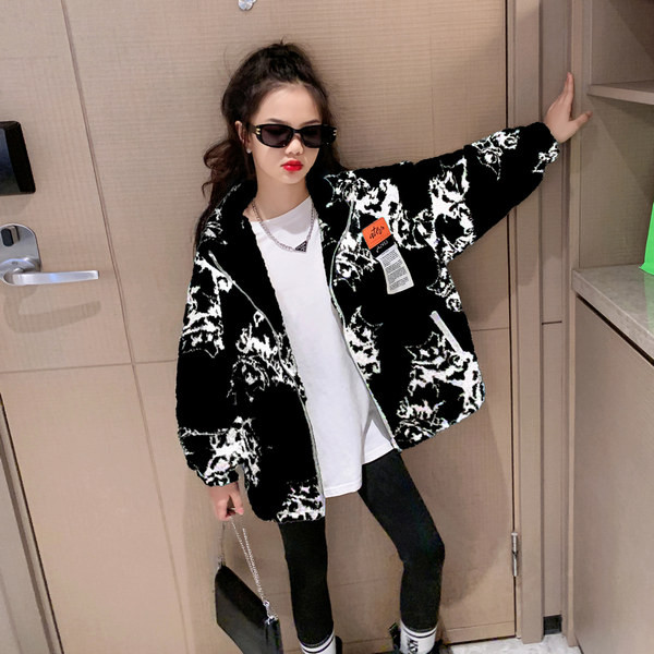 Jacheta de puf pentru fete in doua culori