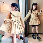 Novi model dječjeg kaputa sa pojasom za djevojčice