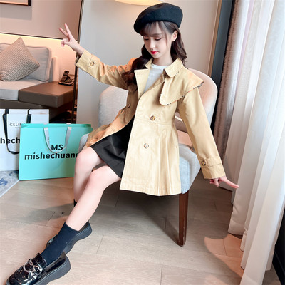 Novi model dječjeg kaputa sa pojasom za djevojčice