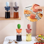 Oliiviõli pudeli tilguti õlipintsel Silikoonist klaasõli konteiner pintsliga Grillipihusti vürtsijaotur Köök Toiduvalmistamine Grill